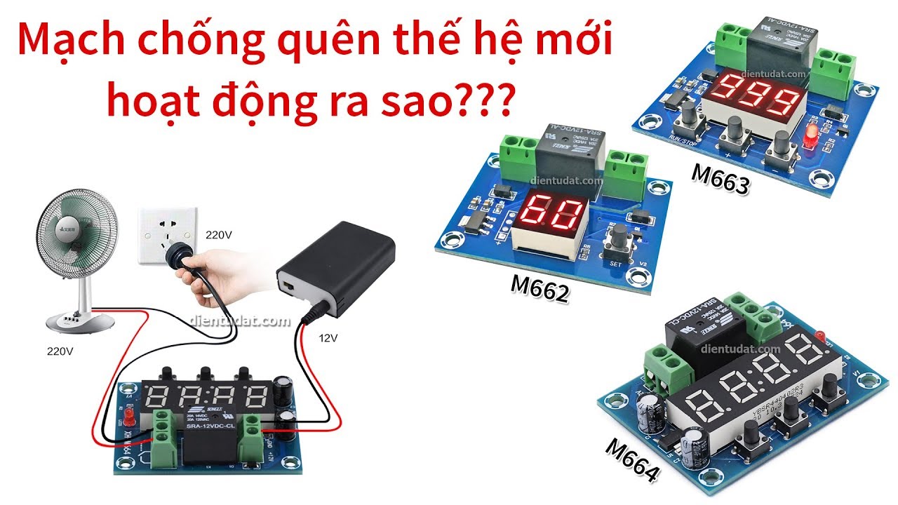 Mạch Tạo Trễ Đóng Ngắt Thiết Bị Điện - Timer Đóng Ngắt Thiết Bị M662 M663 M664
