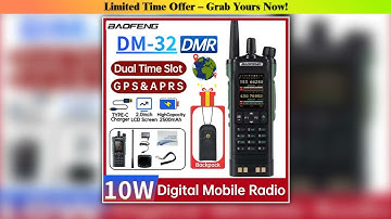 New Arrival Baofeng Dm32 Uv Dmr Walkie Talkie Gps Aprs Text Sms 8W Programming Recording Wireless