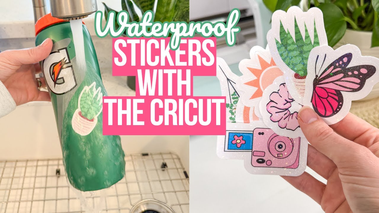 HOW TO MAKE WATERPROOF STICKERS WITH CRICUT | WATER BOTTLE STICKERS