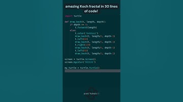 Python amazing Koch fractal #shorts