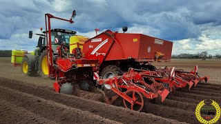 8 Reihig Kartoffeln Pflanzen mit der Grimme GL 860 Compacta | John Deere 6230 R | Kartoffelanbau