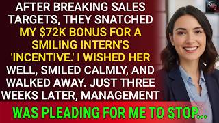 They Gave My $72,000 Bonus to a New Intern—But My Quiet Retaliation Left Everyone Stunned