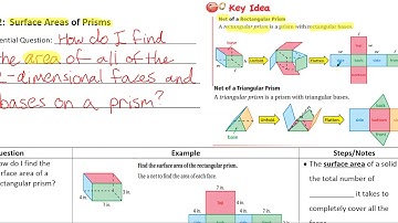Math 6 - 8.2 Surface Area of Prisms Part 1