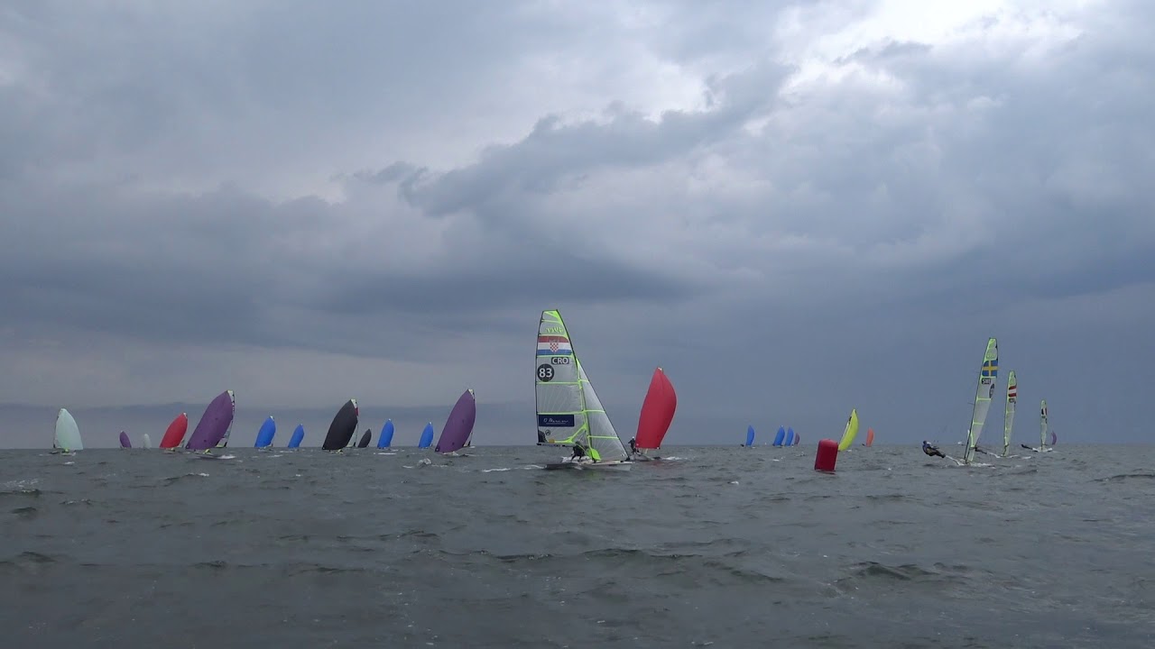 49er Sailing Race 5 - Leeward Gates - Yellow fleet - 2018 European Championship - Day 2