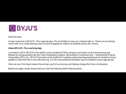 ByJu's Documents Required for Onboarding (MANDATORY) - Academic Specialilst.