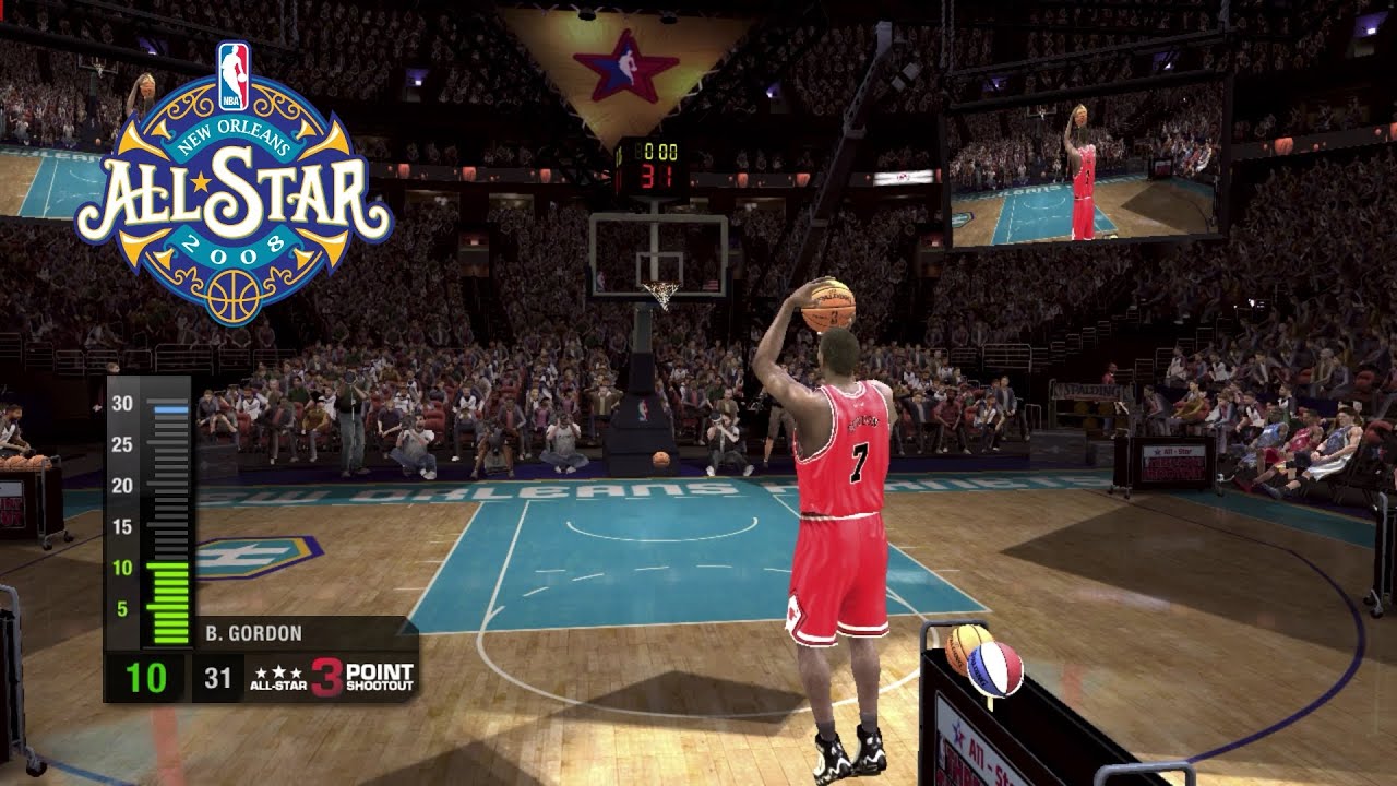 NBA Live 08 (PS3) - 3-Point Shootout - NBA All-Star Weekend - NBALiveSeriesCenter Online Gameplay