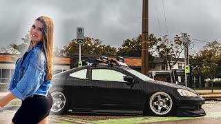 GIRL FRIENDS FIRST TIME DRIVING STANCE CAR TO CAR SHOW!!!! (CLEAN CULTURE)