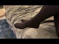 Brown stockings feet Play