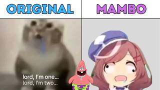 Drooling Cat Meme: Original vs Mambo (Lord I'm One....)
