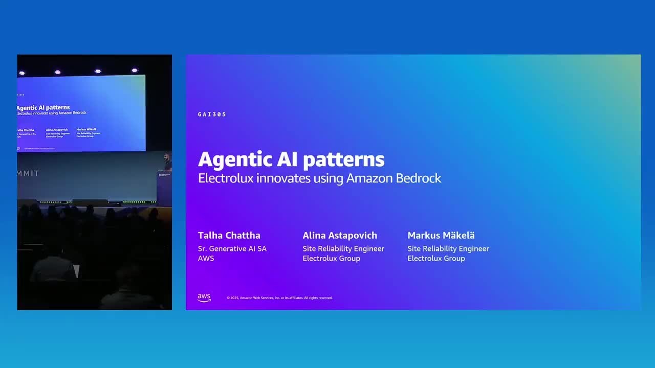 AWS Summit Stockholm 2025 - Electrolux innovates with agentic AI patterns using Amazon Bedrock