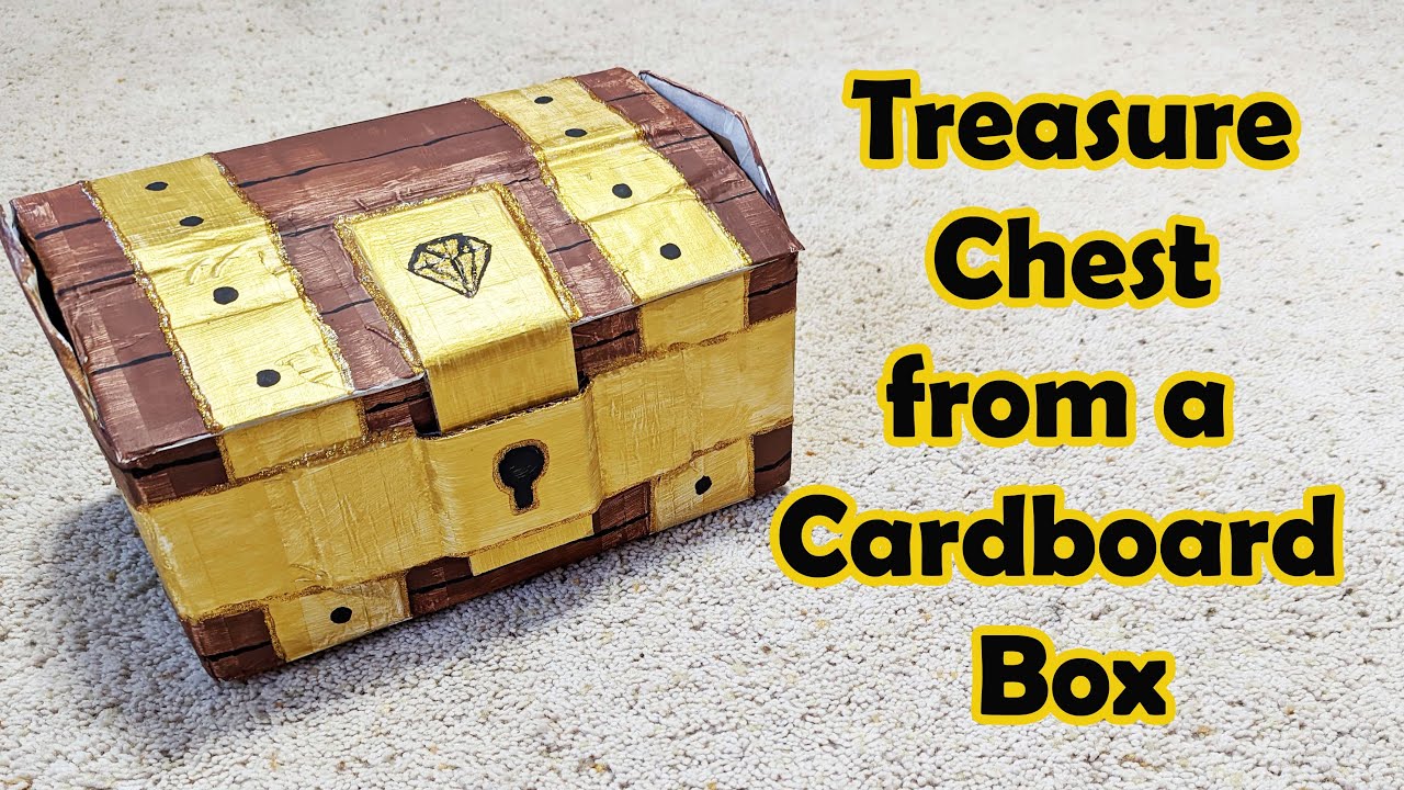 DIY Treasure Chest Toy Box for Kids (Hand Painted)