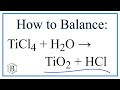 Balancing Chemical Reactions and States