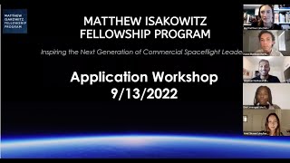 Application Workshop for the 2023 Matthew Isakowitz Fellowship Program