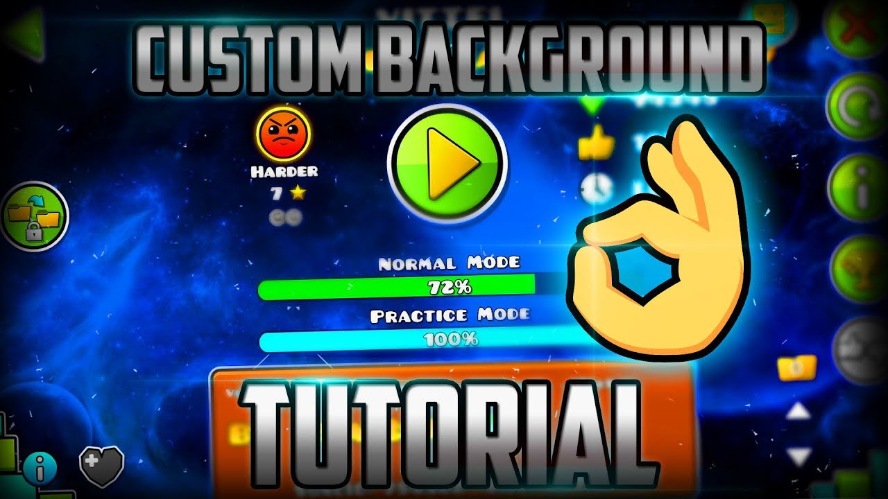 Hướng dẫn cách thay đổi nền how to change geometry dash menu background trong game Geometry Dash đơn