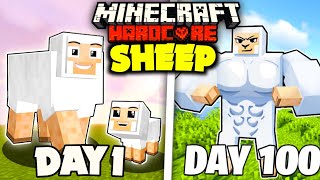 I Survived 100 Days As A Sheep | Minecraft Hardcore