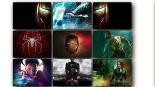 Pure HTML and CSS Avenger's Grid