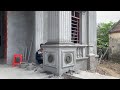 Amazing Techniques Construction Concrete Column Foot With Sand &amp; Cement