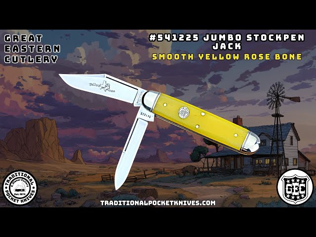 Great Eastern Cutlery: #54 Jumbo Stockpen Jack - Smooth Yellow