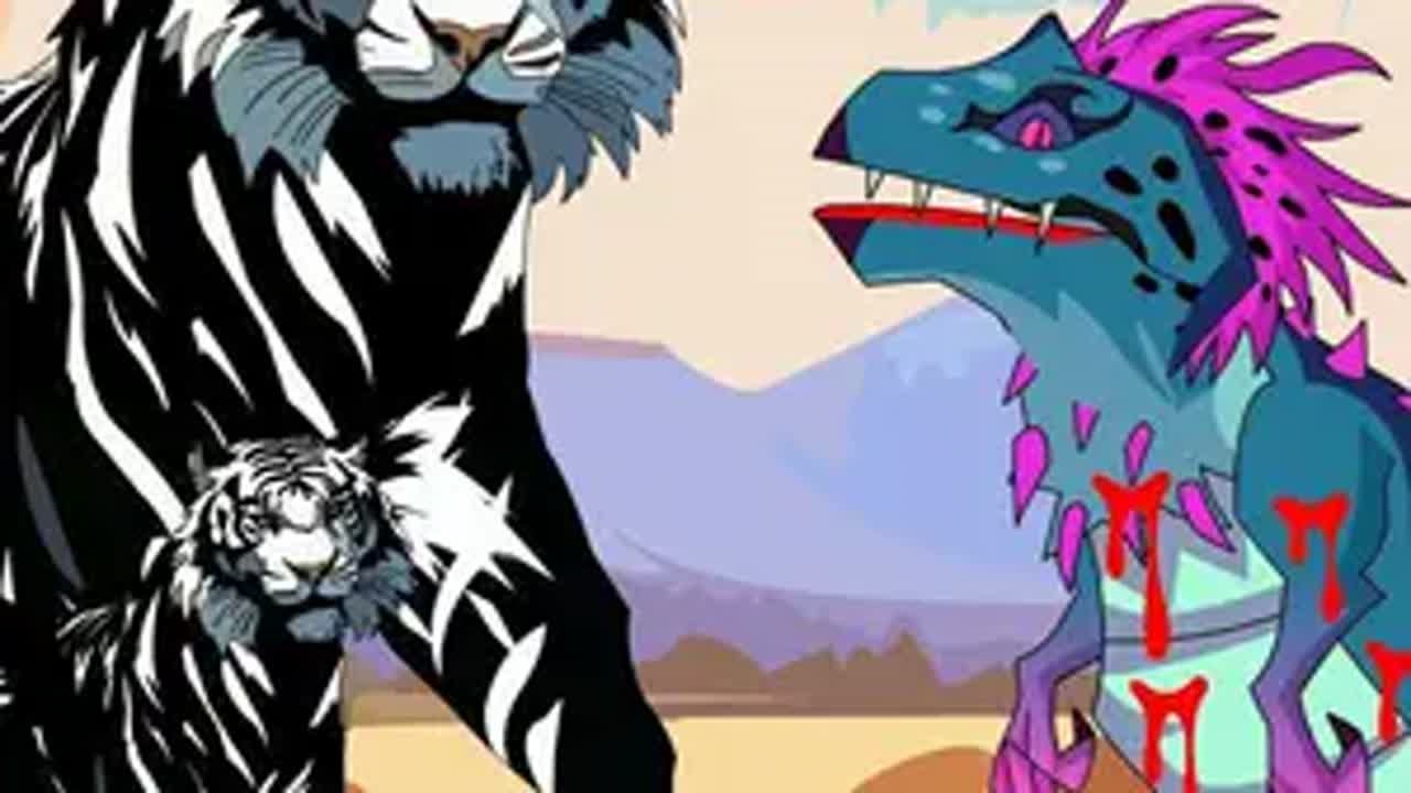 黑虎王結局中，解決霸王龍，度過雷劫，成功晉升七星妖王 沙雕動畫 二次元 動畫 原創動畫