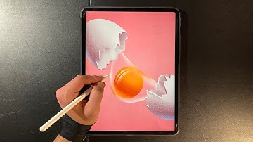 How to Draw an Egg 🥚 on iPad - Procreate Illustration