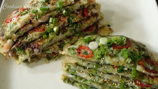 Tasty Gluten Free Veggie & Seafood Green Onion Pancake (파전)| Easy and Delicious