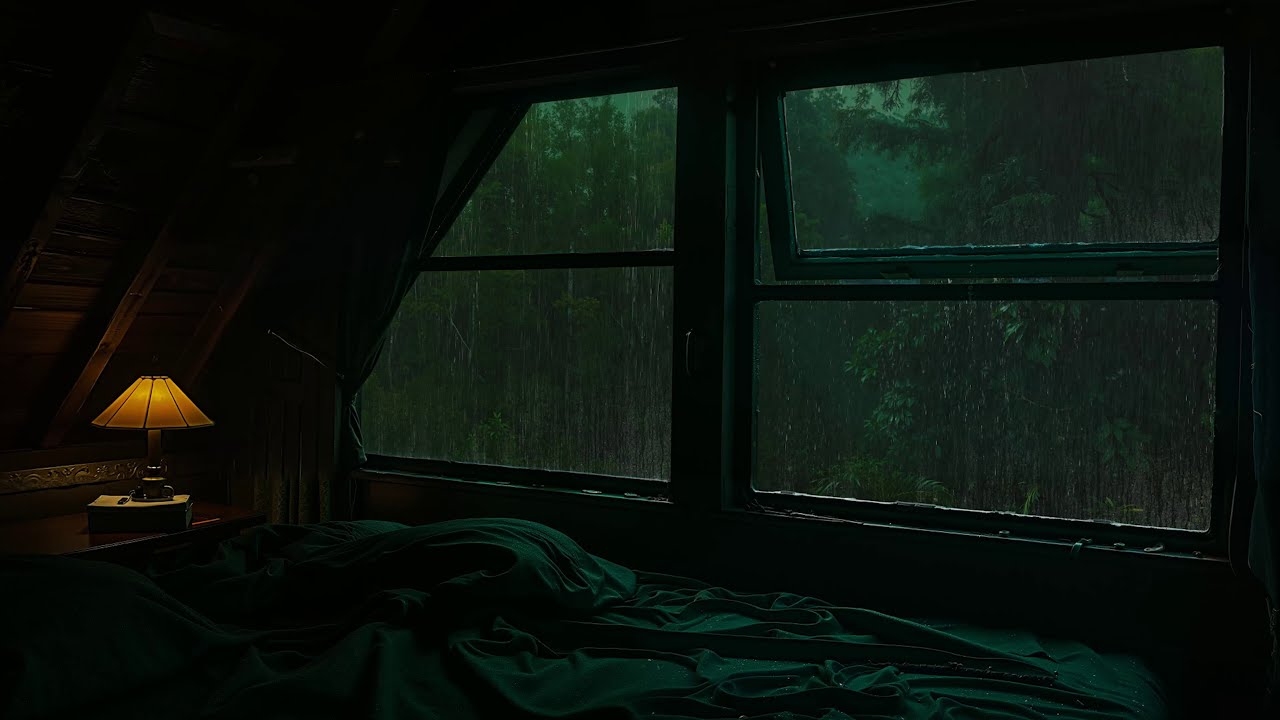 Peaceful Rain Sounds Through Quiet Forest 🌧 Ambient Bedroom Rain Sounds for Restful Sleep