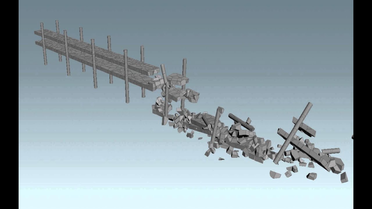 Houdini 14 bridge destruction test - YouTube