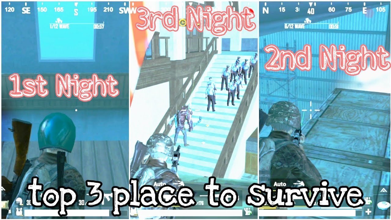 Top 3 Place to Survive Darkest Night - Pubg Mobile Zombie Mode | Android Gameplay |