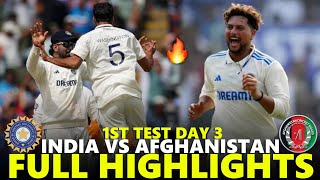 India vs Afghanistan 1st Test Day 3 Full Highlights 2026 | IND VS AFG