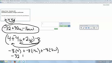 Distributive property integer coefficients
