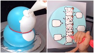 Cách làm bánh kem Đoremon 3D - vẽ Hàn Quốc How to make 3D Doraemon cake - Korean drawing