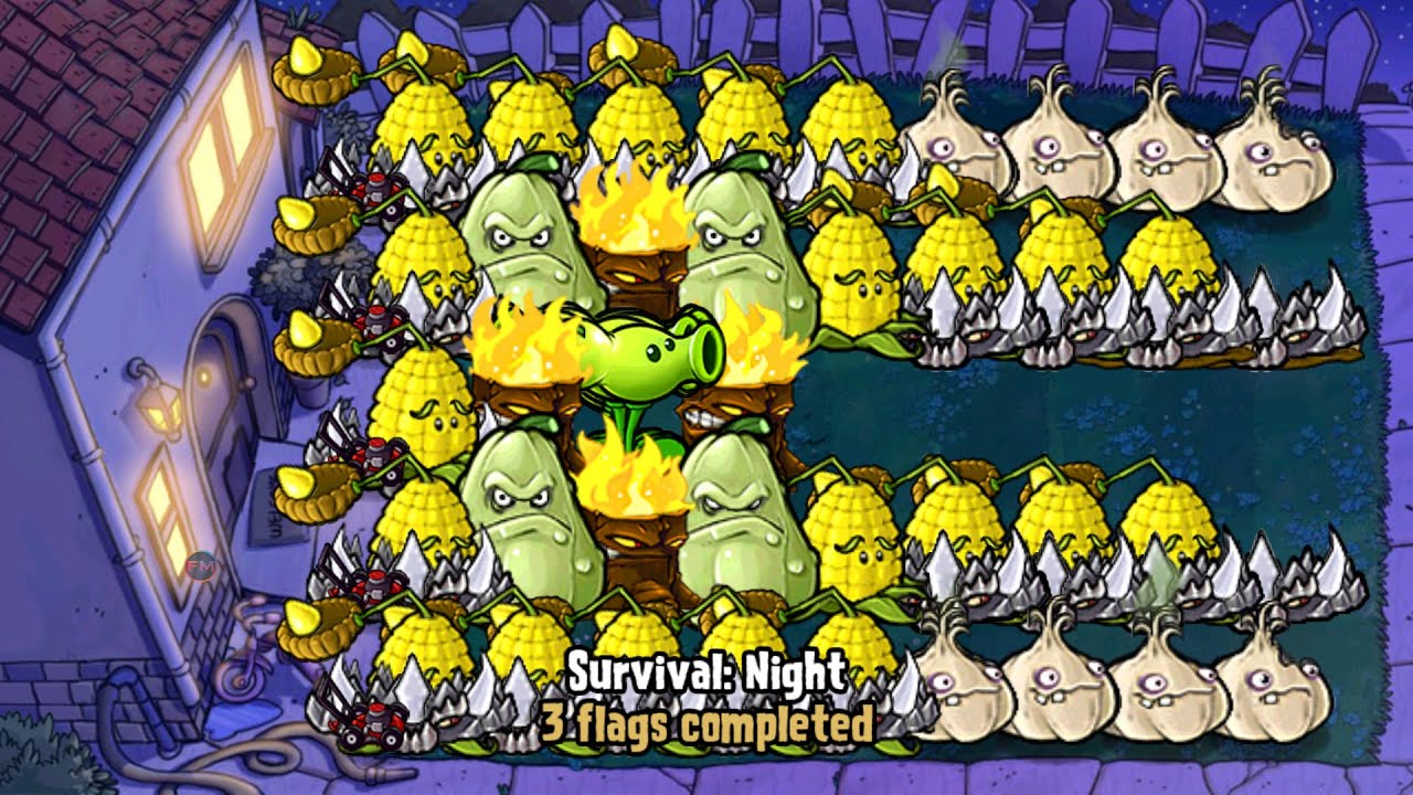 Plants vs Zombies Hack - 1 Gatling Pea Tall Nut vs All Zombie PVZ 2 ...