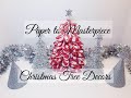 DIY Ribbon Christmas tree  - Bling Christmas tree  - Glitter Christmas tree - Paper to Masterpiece