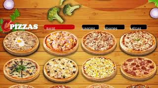 Pizza menu display