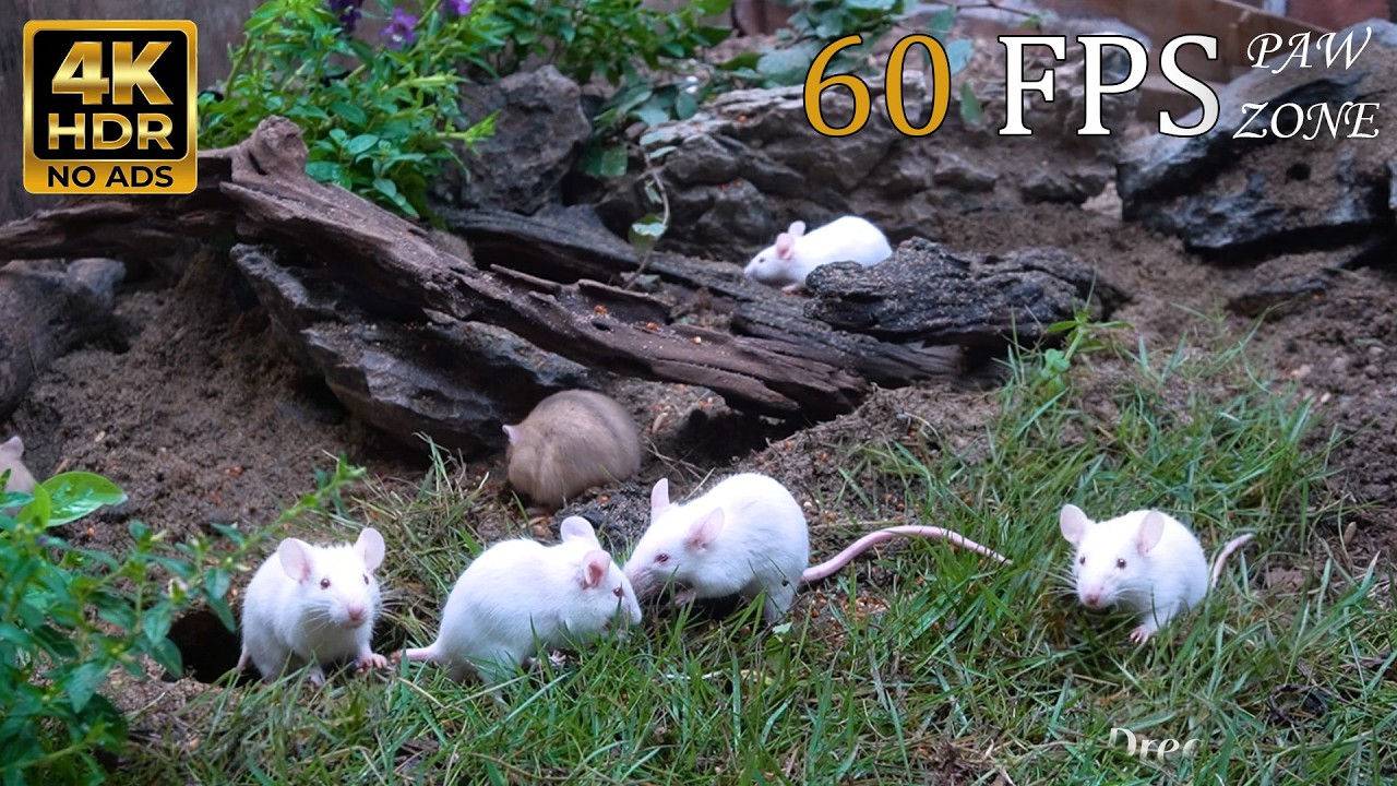 [NO ADS] CAT TV 😺 Reflex Trainer: Hamster Pop-Up Challenge & White Mouse Hole Quest 🐭🕳️ 4K