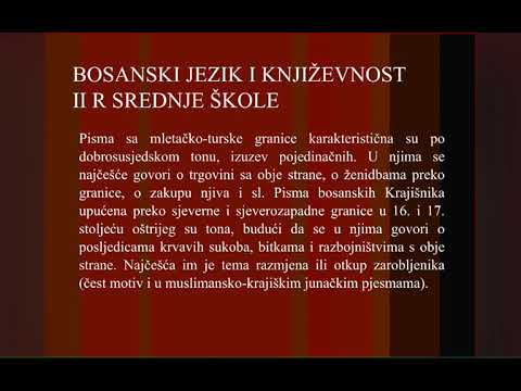 Epistolarna književnost, KRAJIŠNIČKA PISMA, 2.razred srednje škole, 23.3.202.