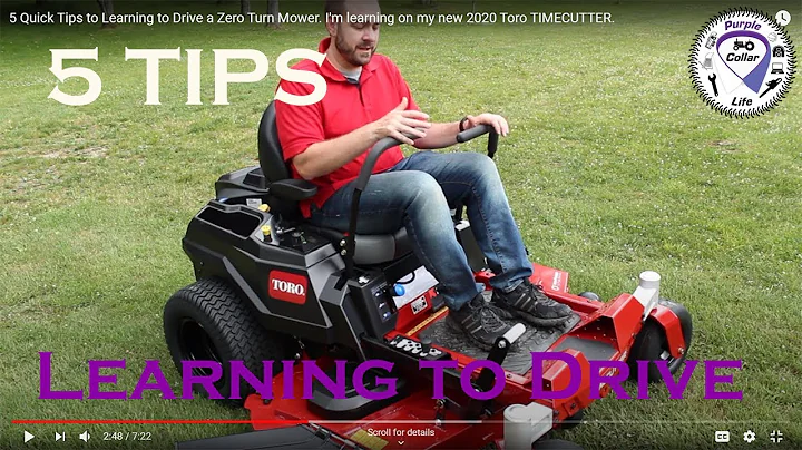 5 Quick Tips to Learning to Drive a Zero Turn Mowe...