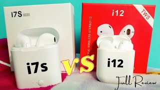 i12 vs i7s Full Comparison (In Hindi) || Wireless Headphone || Apple Airpods Clone