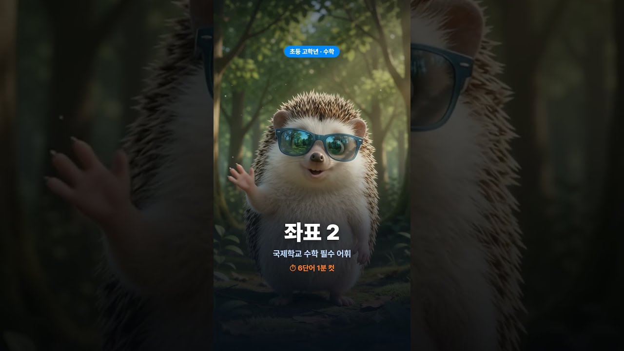 고도치와 함께 배워보는 국제학교 어휘 - 초등고학년 수학 좌표 2번