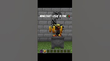 Minecraft logic is fine🥀🥀 #minecraft #gaming #memes #mojang #logic