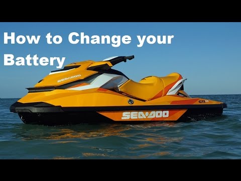 How To Remove Replace Change A SeaDoo GTI GTR Battery
