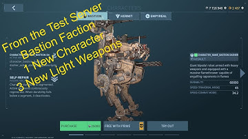ARMOR ATTACK- BIG NEWS from the Test Server, BASTION 1 New Chacter, 3 New Weapons.
