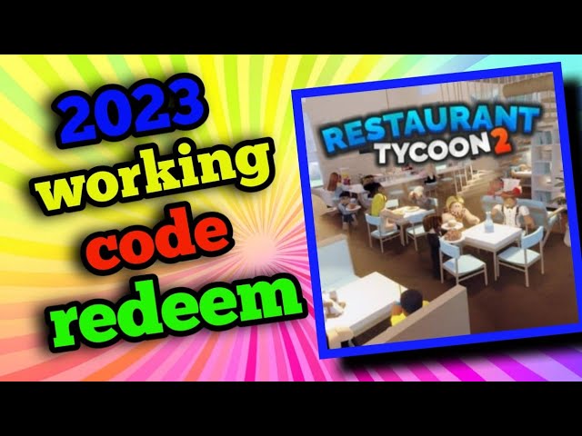 Restaurant Tycoon 2 codes December 2023