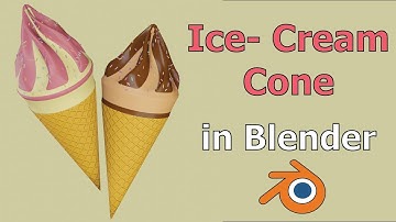 Modeling Ice-Cream Cone in Blender| Time lapse