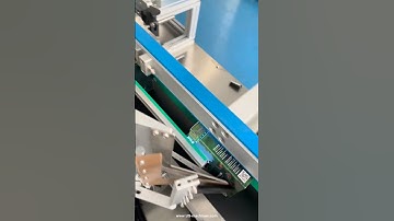 Automatic box case top corner label folding labeling machine labeling video