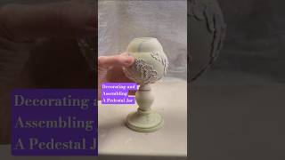 This is how I decorate and assemble this pedestal jar #potteryartist #ceramic #clay