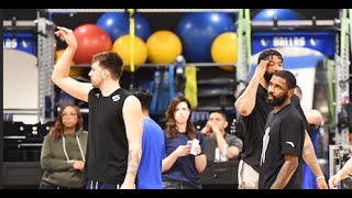 Luka Doncic and Kyrie Irving at Dallas Mavericks Practice Before NBA Finals Against Boston Celtics