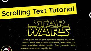 Star Wars Scrolling Text Tutorial Css Animation Youtube
