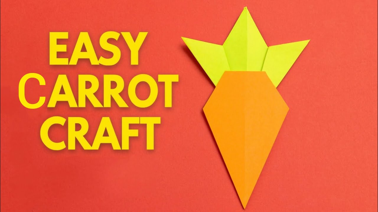 How to make paper carrot | easy paper carrot craft for kids | Diy paper carrot