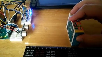 Arduino Binary LED Display of Distance from Ultrasound Sensor